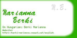 marianna berki business card
